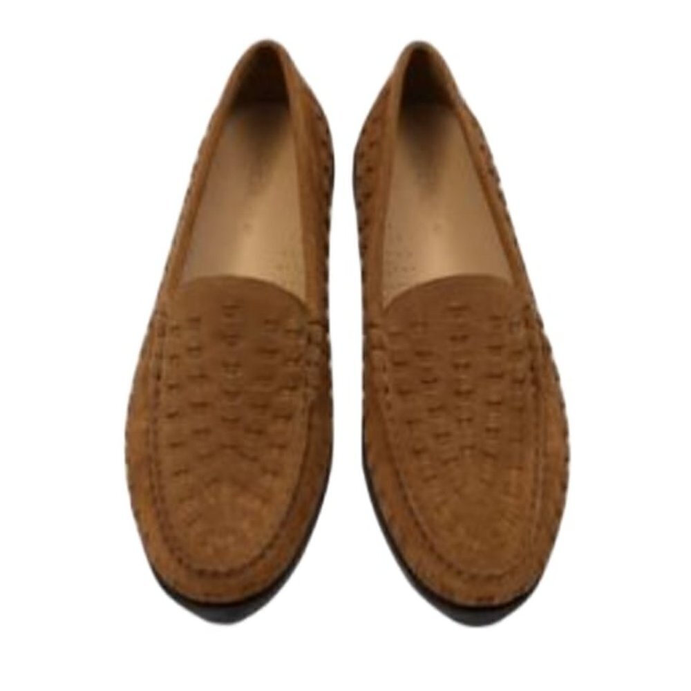 ZARA BRAIDED LEATHER LOAFERS BROWN | 2623/920